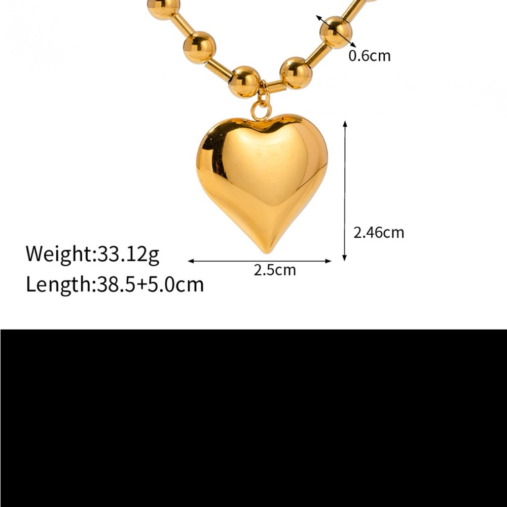 18k gold-plated stainless steel chain and handle set